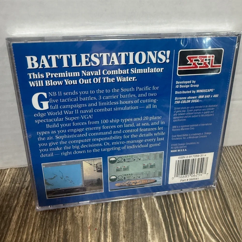 Great Naval Battles Vol II Guadalcanal 1942-43 PC CD-ROM SSI‎ 1995 Vintage Game
